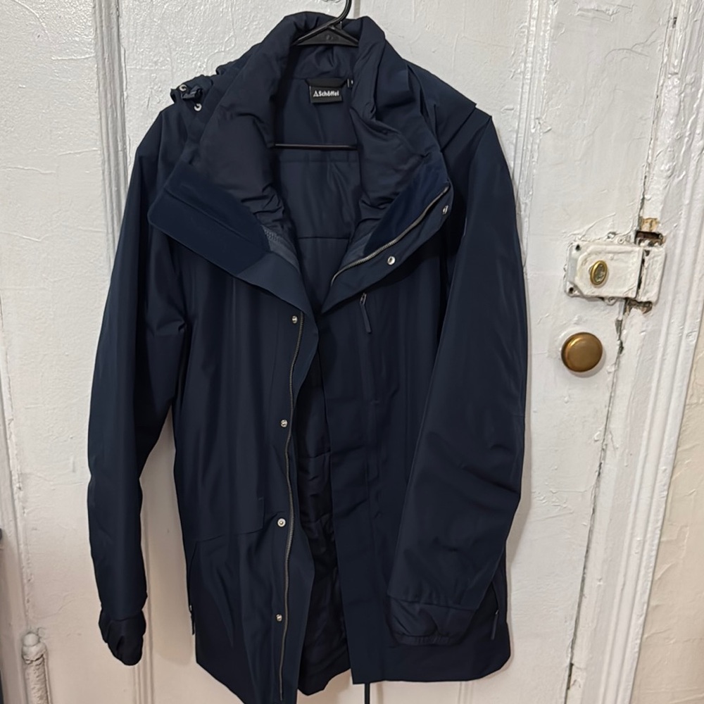 L.L. Bean Men's Navy Raincoat